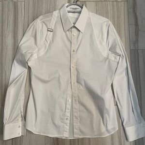 Alexander McQueen White Dress harness shirt
